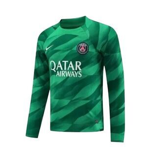 Nike PSG Qatar Airways Long-Sleeve Shirt Sz XL Football Soccer Dri-fit Green